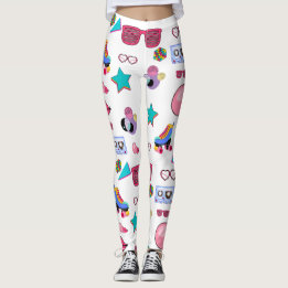Legging Retro black 80s Costume Vibrant culture pop