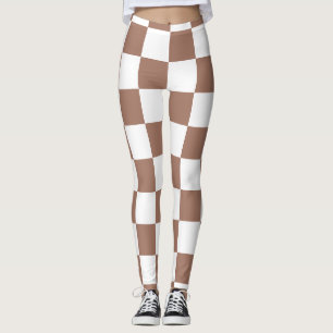 Legging Retrô geométrico branco-esbranquiçado