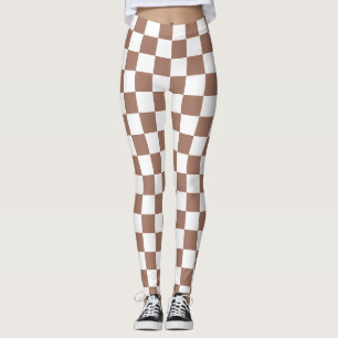 Legging Retrô geométrico branco-esbranquiçado