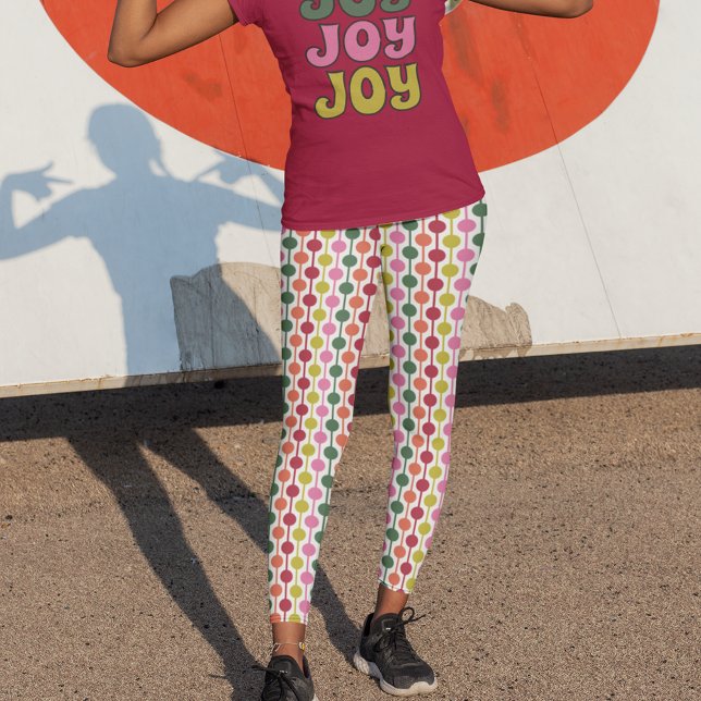 Legging Retro Geométrico Impressão nos anos 70 (Criador carregado)