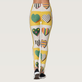 Legging Retro Heart Grid