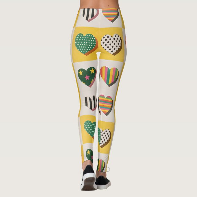 Legging Retro Heart Grid (Verso)
