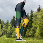 Legging Retro Mandala Flor Verde Amarelo e Azul<br><div class="desc">Esta design da retórica apresenta verde,  amarelo e azul em um padrão de flores. Visuais vibrantes e engraçados para quem gosta de cores brilhantes!</div>