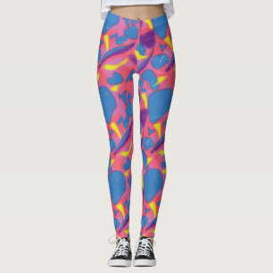 Legging Retro Neon Multicolor