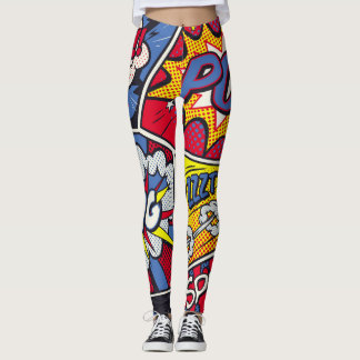 Legging Retro pop, desenho de gibis.
