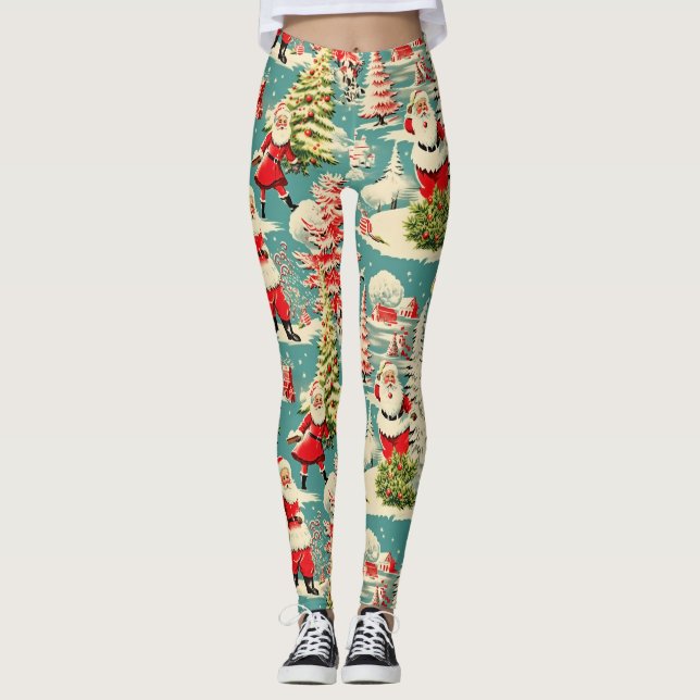 Legging Retro Santa Wonderland 2 (Frente)