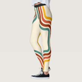 Legging Retro Stripe Rainbow Vintage