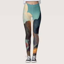 Legging Retro Sunshine Patterns – Bold Colorful 