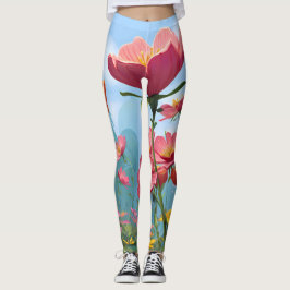 Legging Retro Sunshine Patterns – Bold Colorful