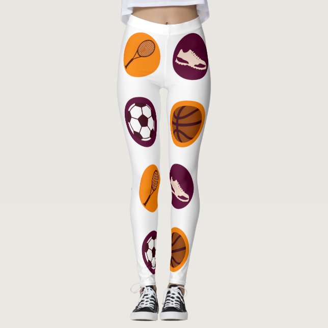 Legging Retro Sunshine Patterns – Bold Colorful  (Frente)