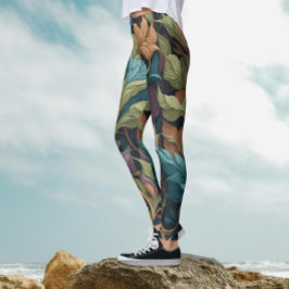 Legging Retro Vintage Victorian William Morris Art Pattern