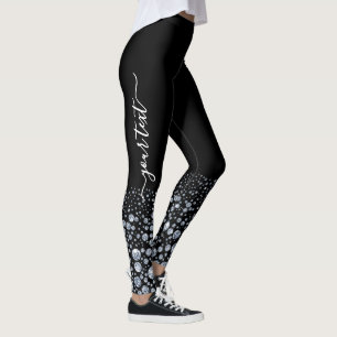 Legging Rhinestona da vespa do diamond personalizada