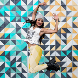 Legging Rhombus amarelo