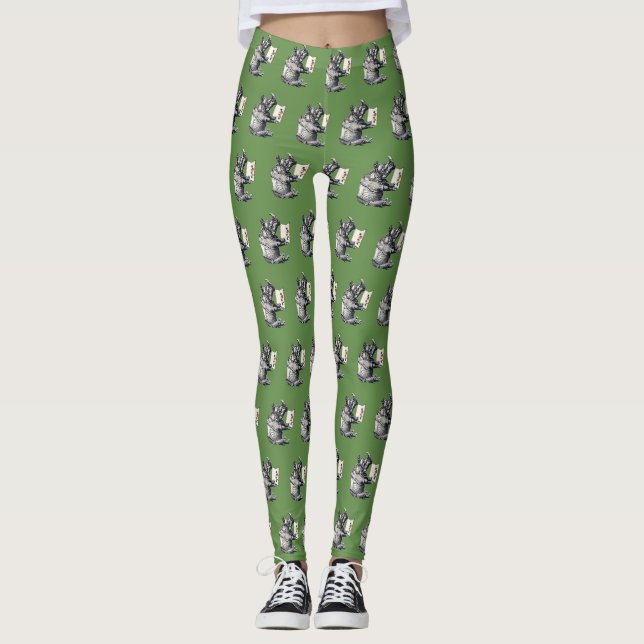 Legging Rinoceronte leitor adora livros (Frente)