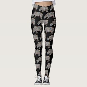 Legging Rinoceronte Psicodélico