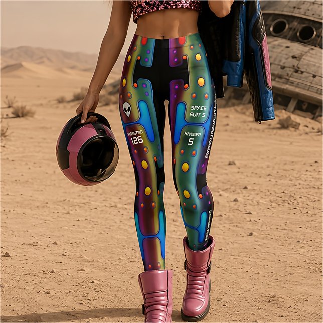 Legging Robô Android Mecânico Metálico Multicolorido (Criador carregado)