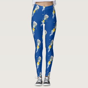 Legging Robô bonito voando em ilustração de desenho animad