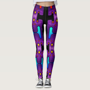 Legging Robô Futurístico Androide Mecânico Colorido