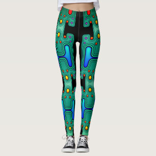 Legging Robô Futurístico Androide Mecânico Colorido