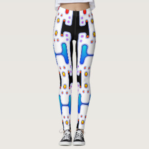 Legging Robô Futurístico Androide Mecânico Da Rapariga Esp