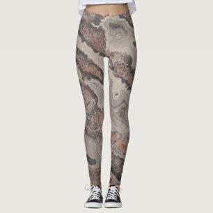Legging Rocha natural da ágata louca má do laço projeta