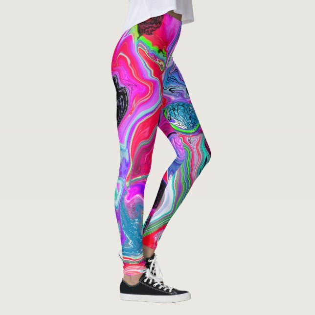 Legging Rochas Coloridas Abstrato Fluid Art (Direita)