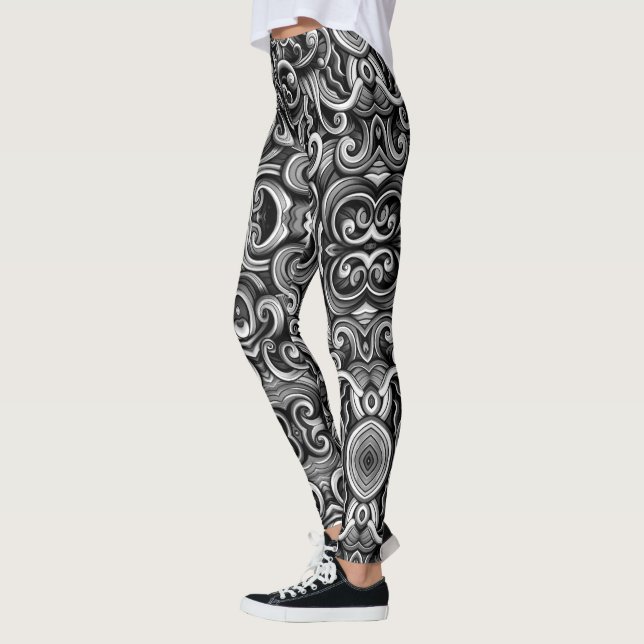Legging Rochas de energia prateada (Esquerda)