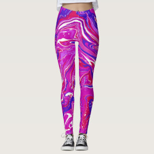 Legging Rochas rosa e roxas