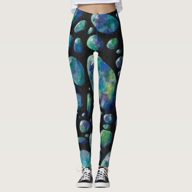 Legging Rochas Turquesas no Espaço Arte Original (Frente)