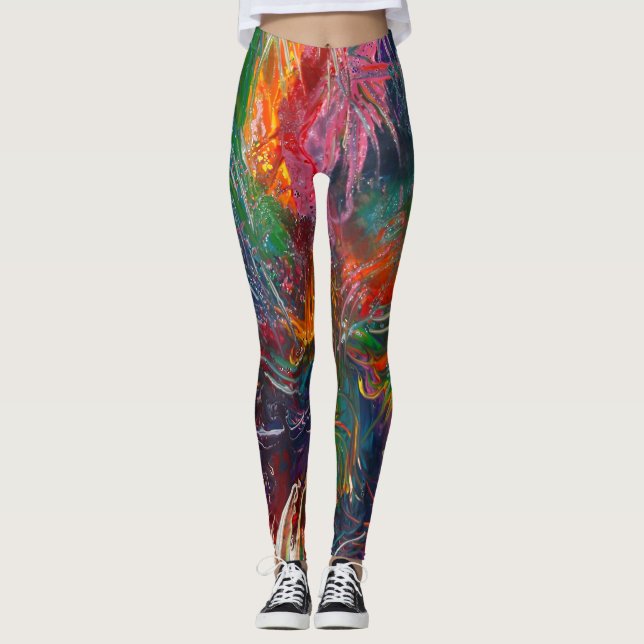 Legging Roda do espectro de cores (Frente)