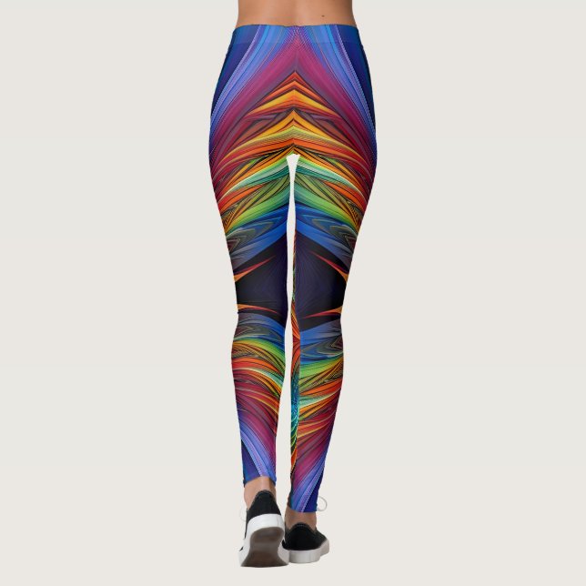 Legging Rodovalho de penas coloridas (Verso)