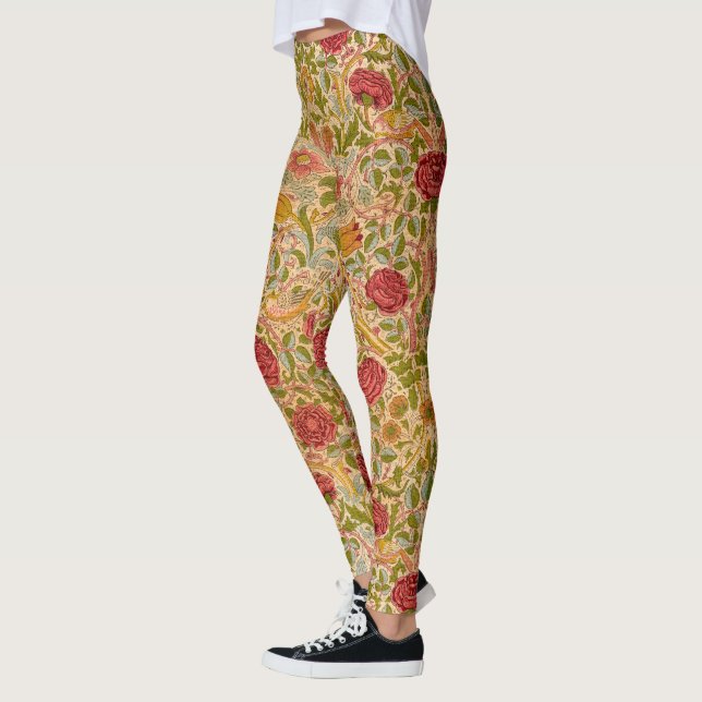 Legging Rosa, 1883, por William Morris (Esquerda)