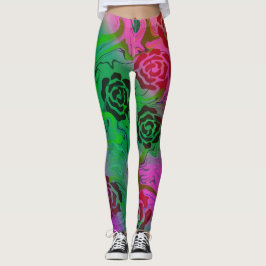Legging rosa abstrato