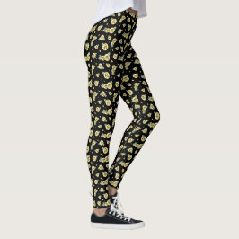 Legging Rosa Amarelo Gráfico | Art Nouveau Glasgow Rosa