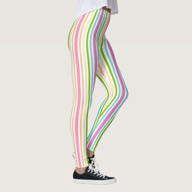 Legging Rosa Azul Verde Amarelo Branco Cores Pastel (Direita)