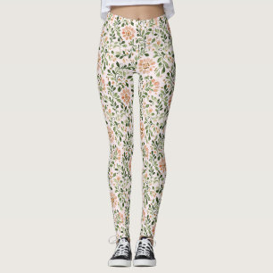 Legging Rosa Bege Verde Menta Borboleta