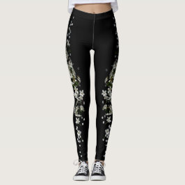 Legging rosa branca