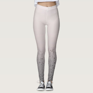 Legging Rosa Corado Brilhante Brilho Lantejoulas