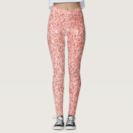 Legging Rosa coral luz brilha faxes faíscas faíscas