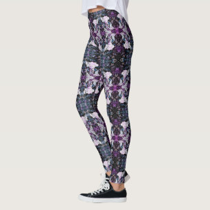 Legging Rosa de inverno e Borboletas - Beleza