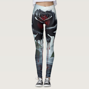 Legging Rosa de preto estranho