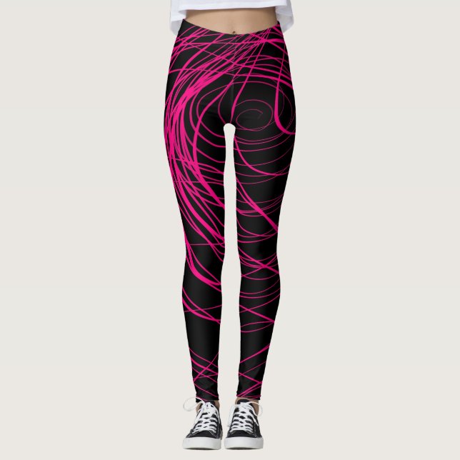 Legging Rosa de roda do complexo - caneleiras (Frente)