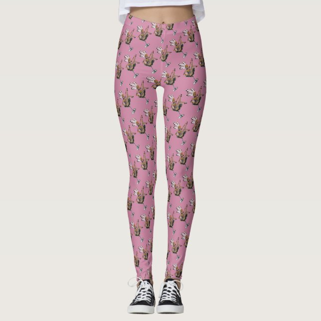 Legging Rosa do artista de Las Vegas (Frente)