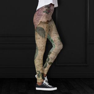 Legging Rosa do Steampunk Torn   Ephemera Vintage em dific