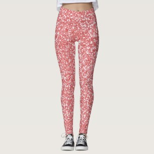 Legging Rosa Dourado Glitter Moderno