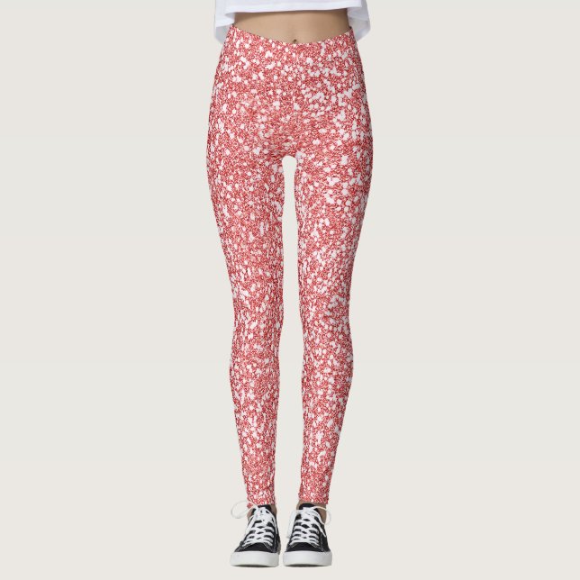 Legging Rosa Dourado Glitter Moderno (Frente)