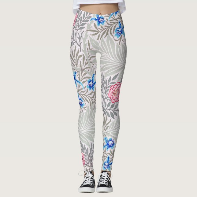 Legging Rosa e Larkspur, William Morris (Frente)