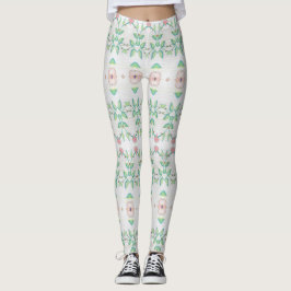 Legging Rosa e Verde de Pêssego