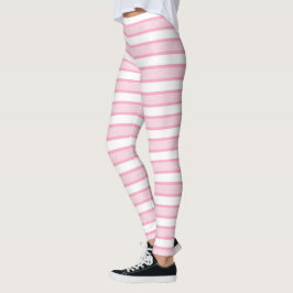 Legging Rosa esboçado das listras