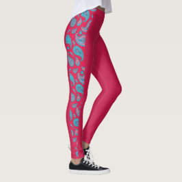 Legging Rosa Escuro Paisley